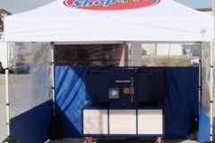 Portable paint booth front view
