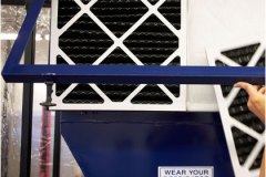 Quick and easy filter replacement. Adjustable filter racks let you customize filter use.