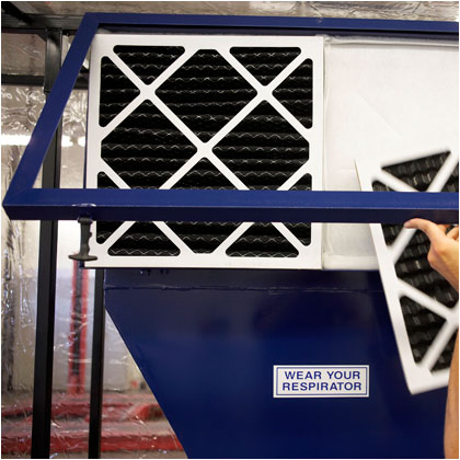 Quick and easy filter replacement. Adjustable filter racks let you customize filter use.